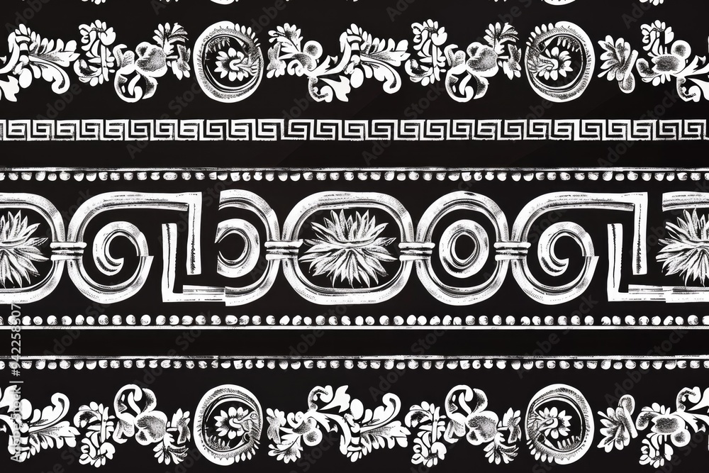 Poster A close up shot of a black and white pattern, suitable for use in graphic design, branding or as a background