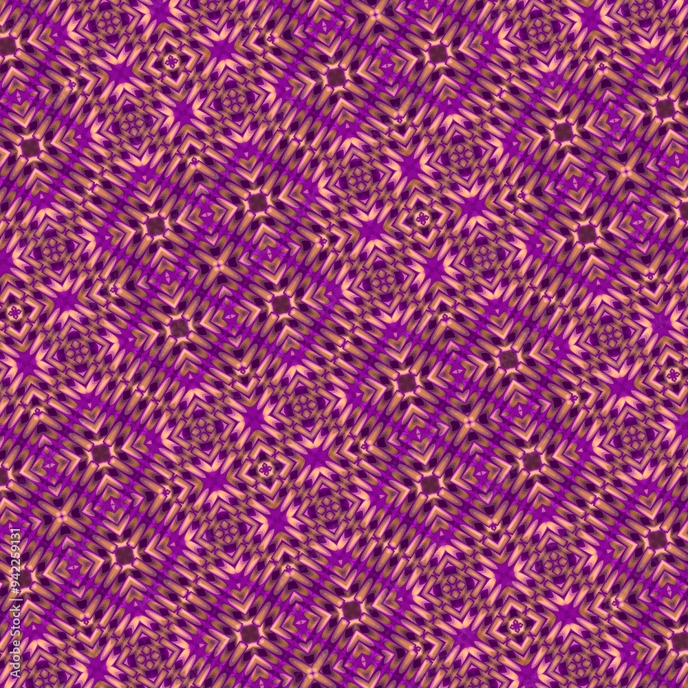 Poster Digital illustration of a colorful pattern of abstract shapes. 3d rendering