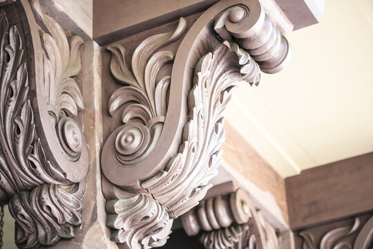 Charleston, South Carolina, USA. Decorative architectural corbels