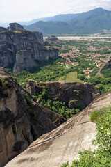 Panoramic view of Meteora Monasteries, Thessaly, Greece