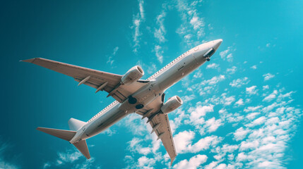 Fototapeta premium Modern flying Passenger Plane