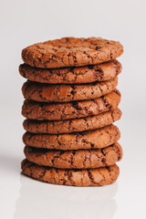 Crispy cookies on a light background. Food photography