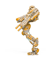 combat mech is side view