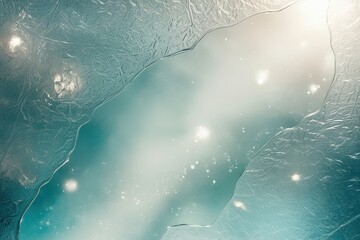 Ethereal Ice Texture Overlay with Soft Light Reflections and Intricate Patterns