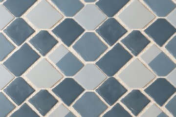 Light Blue Ivory Slate Mosaic Seamless Pattern for Sophisticated Backgrounds and Interior Design
