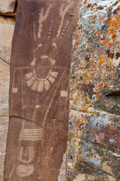 Usa, Utah. Ancient Petroglyphs in Dinosaur National Monument