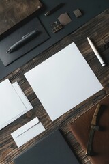 Obraz premium A desk with a pen, notepad, and various office supplies for work or study