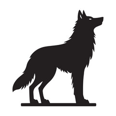 wolf black silhouette