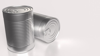 The Can metal for  food or health concept 3d rendering.