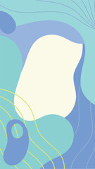 Abstract Minimalist Pastel Background with Organic Shapes