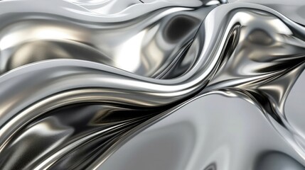 A dazzling texture of gleaming liquid chrome, liquid chrome background.