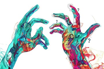 Two hands stretching out to connect, symbolizing unity and friendship