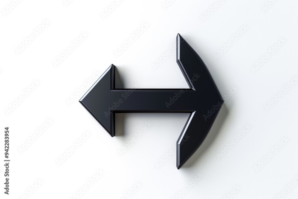 Poster A simple black arrow pointing to the right on a white background