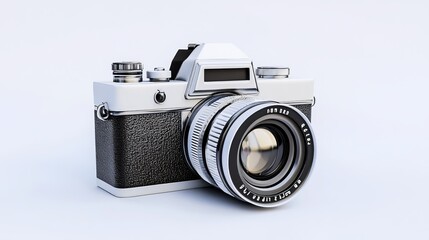 Vintage camera isolated on white