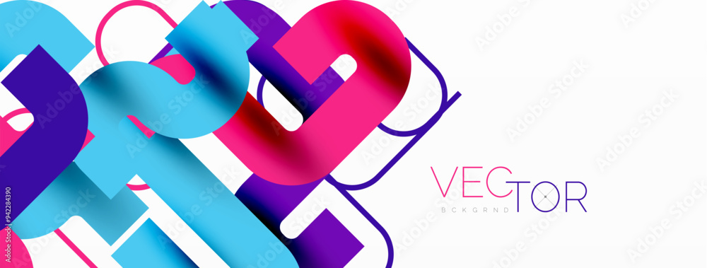 Poster wave lines minimal abstract background