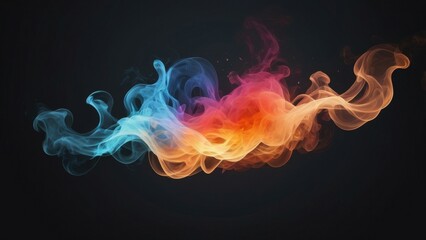Obraz premium fire and smoke abstract colorful smoke background