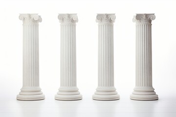 Obraz premium Supreme Court's marble columns, isolated on white background 