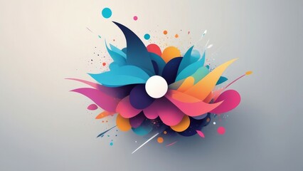 Fototapeta premium abstract colorful background with flowers