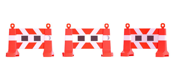 Isolated Barricades on transparent background, clean and minimalistic design showcasing barricades in a stark setting, ideal for graphic use or digital projects.