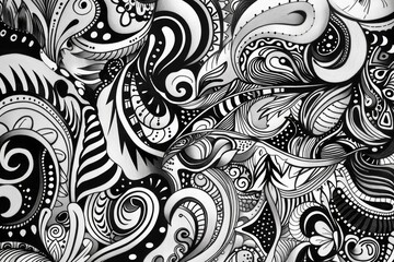 A black and white drawing of a geometric pattern