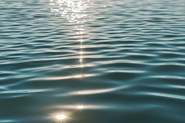 Calm Water Surface with Gentle Ripples and Shimmering Highlights on an Elegant Background