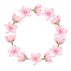 Their Sakura flower frame illustration 