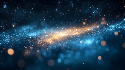 Obraz premium Abstract Blue & Gold Bokeh Background