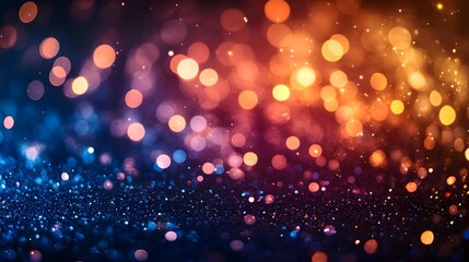 Abstract Blue and Orange Bokeh Background