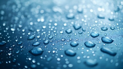 Blue Water Droplets Abstract Background