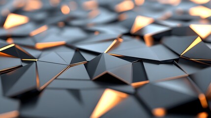 Abstract Black and Orange Geometric Pattern