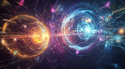 Obraz premium Quantum computer innovation technology concept
