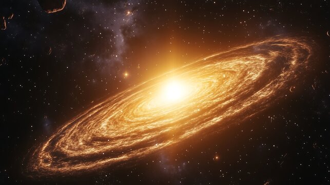 sollar system galaxy with sun