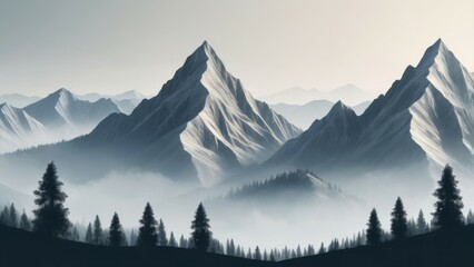 Fototapeta premium mountains in the morning