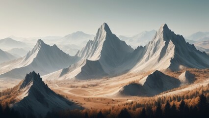 Fototapeta premium sunrise in the mountains