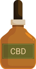 Glass dropper bottle containing cbd oil, offering a natural approach to health and well being