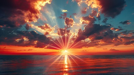 Sunset view on the beach, best suited for a serene backdrop.