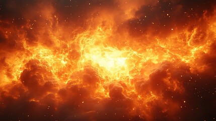 Fiery Clouds and Sparkles in an Inferno