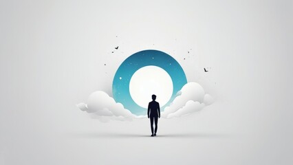 Obraz premium business person with mark