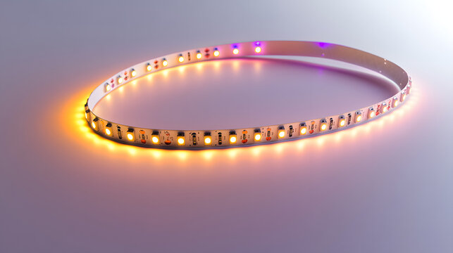 led strip light on white background
