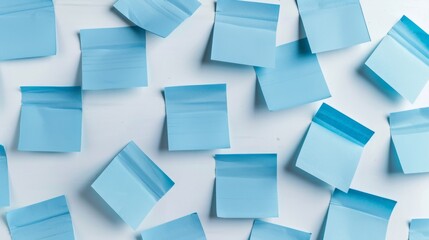 blue note paper on white background generative ai