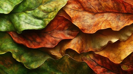 Whimsical leaf shapes in dynamic composition