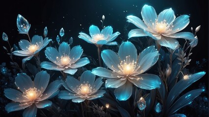 Diamonds and flowers in dramatic contrast