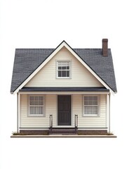 Miniature Dollhouse with Detailed Exterior