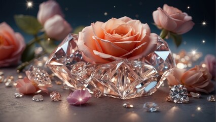 Wallpaper in retro style flowers