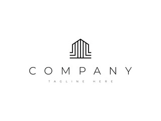 Fototapeta premium minimal real estate property logo design