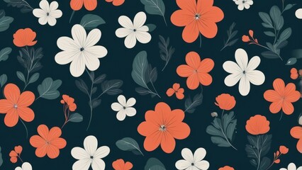 seamless pattern with flowers