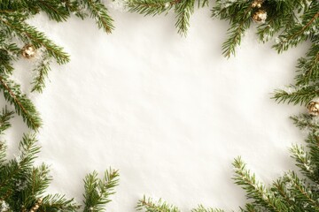 Obraz premium Festive Christmas New Year border. Xmas background and frame composition. Christmas banner and web poster