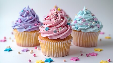 Colorful Cupcakes with Sprinkles