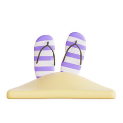 3d summer icon illustration. 3d rendering icons for summer vacation, holiday, travel, journey, tourism, booking, business and time to travel concept.