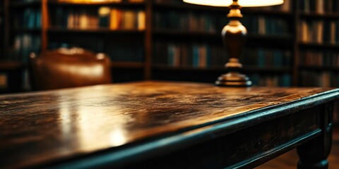 Obraz premium Classic Library Study Desk